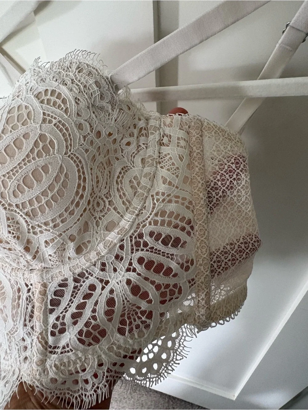 Victoria's Secret Lace Longline Bralette in Cream 34D - Picture 6 of 9